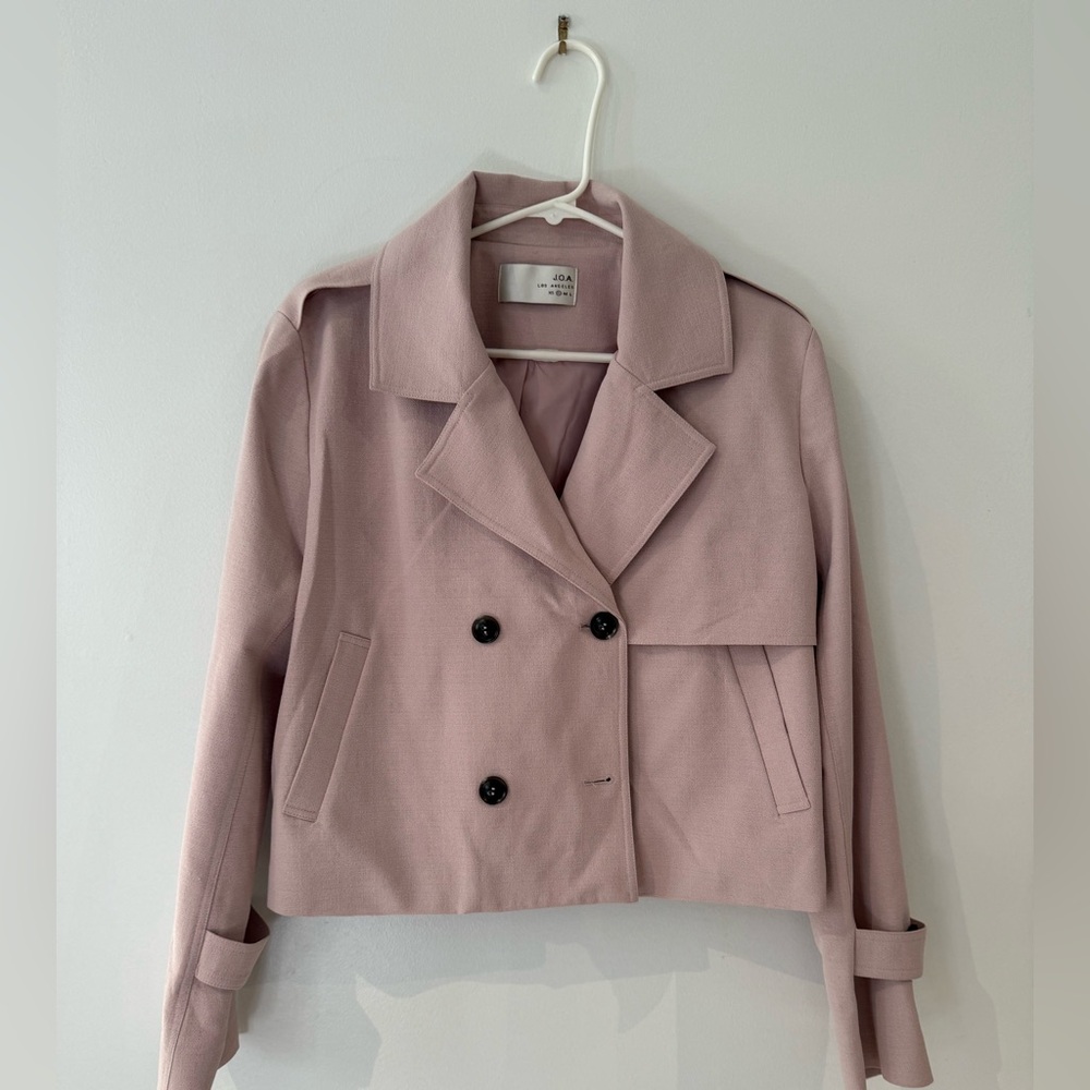 Women's Pink Double-Breasted Jacket